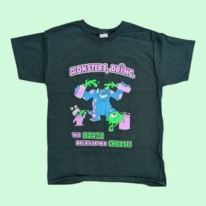 Funny Monsters Drink Graphic T-Shirt - Green